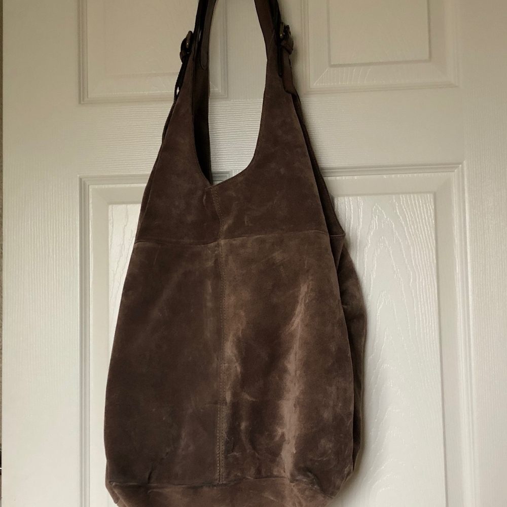 Club Monaco Dark Brown Suede Leather bag